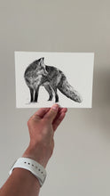 Load and play video in Gallery viewer, "Fox no. 2" a Pen Drawing Giclee Print