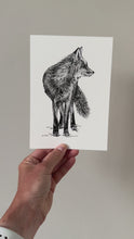 Load and play video in Gallery viewer, "Fox no. 1" a Pen Drawing Giclee Print