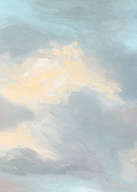 "Fall Sky" a Vertical Oil Painting Giclee Print