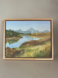 "Calm at Mt. Moran" an ORIGINAL oil painting, FRAMED
