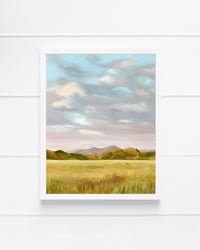 "Fall Sky" a Vertical Oil Painting Giclee Print