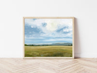 "In The Country" a Horizontal Oil Painting Giclee Print