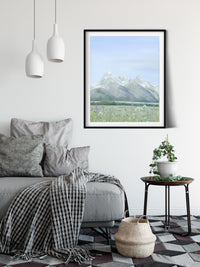 "Home" a Vertical Landscape Paint Giclee Print