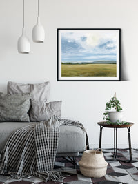 "In The Country" a Horizontal Oil Painting Giclee Print