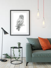 Load image into Gallery viewer, &quot;Great Grey&quot; a veritcal Owl Giclee Print
