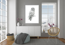 Load image into Gallery viewer, &quot;Great Grey&quot; a veritcal Owl Giclee Print
