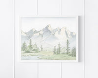"Happy Place" a Horizontal Minimalist Landscape Giclee Print