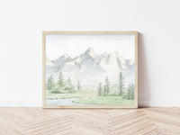 "Happy Place" a Horizontal Minimalist Landscape Giclee Print