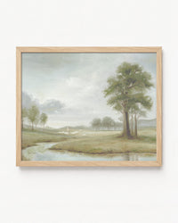 "In His Care" a Horizontal Oil Painting Giclee Print