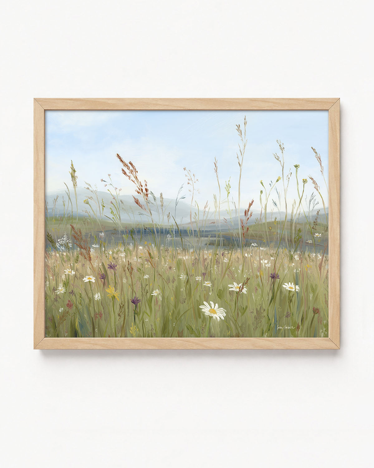 "Wild Flowers" a Horizontal Oil Painting Giclee Print