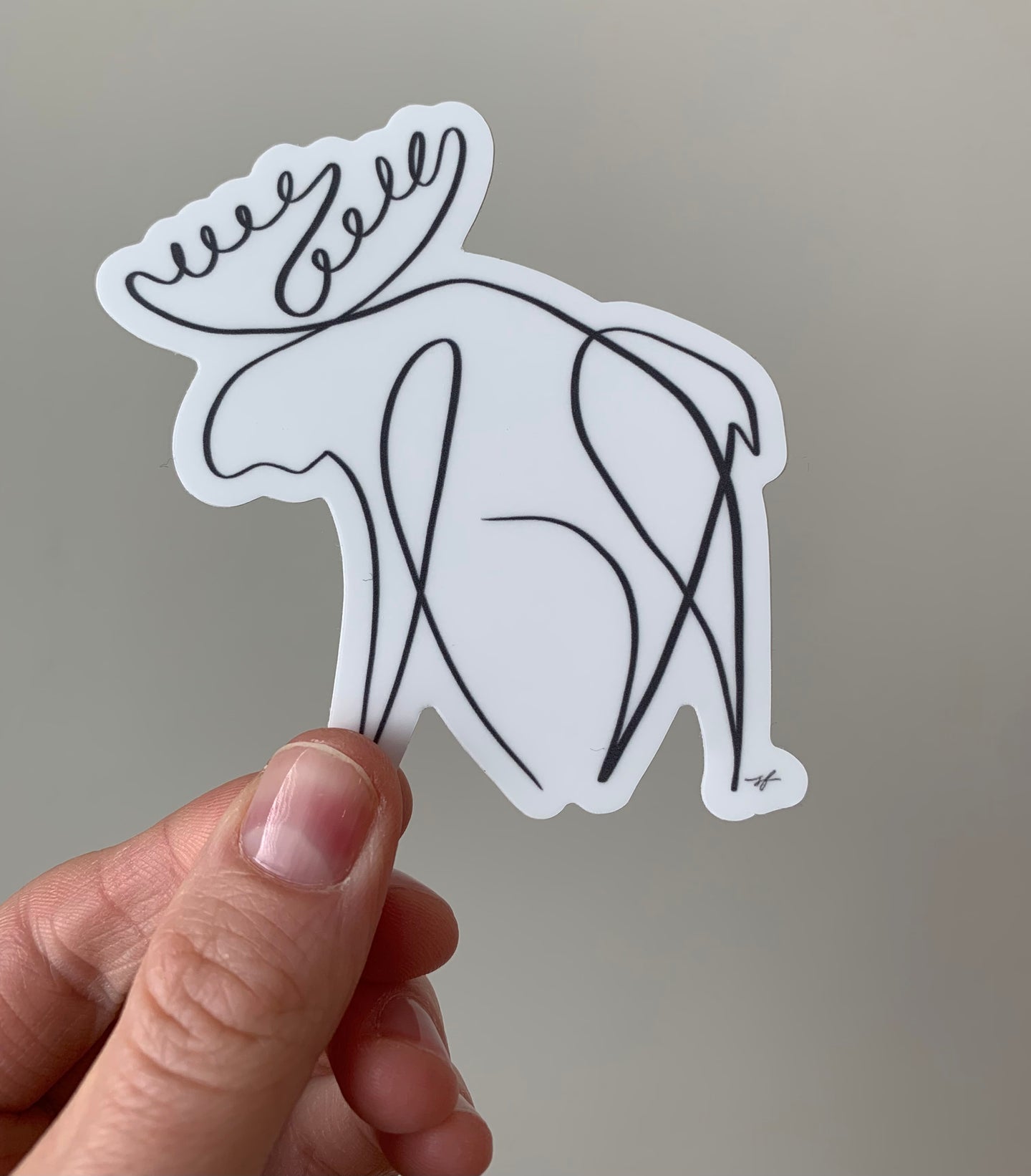 Moose One Line Drawing STICKER