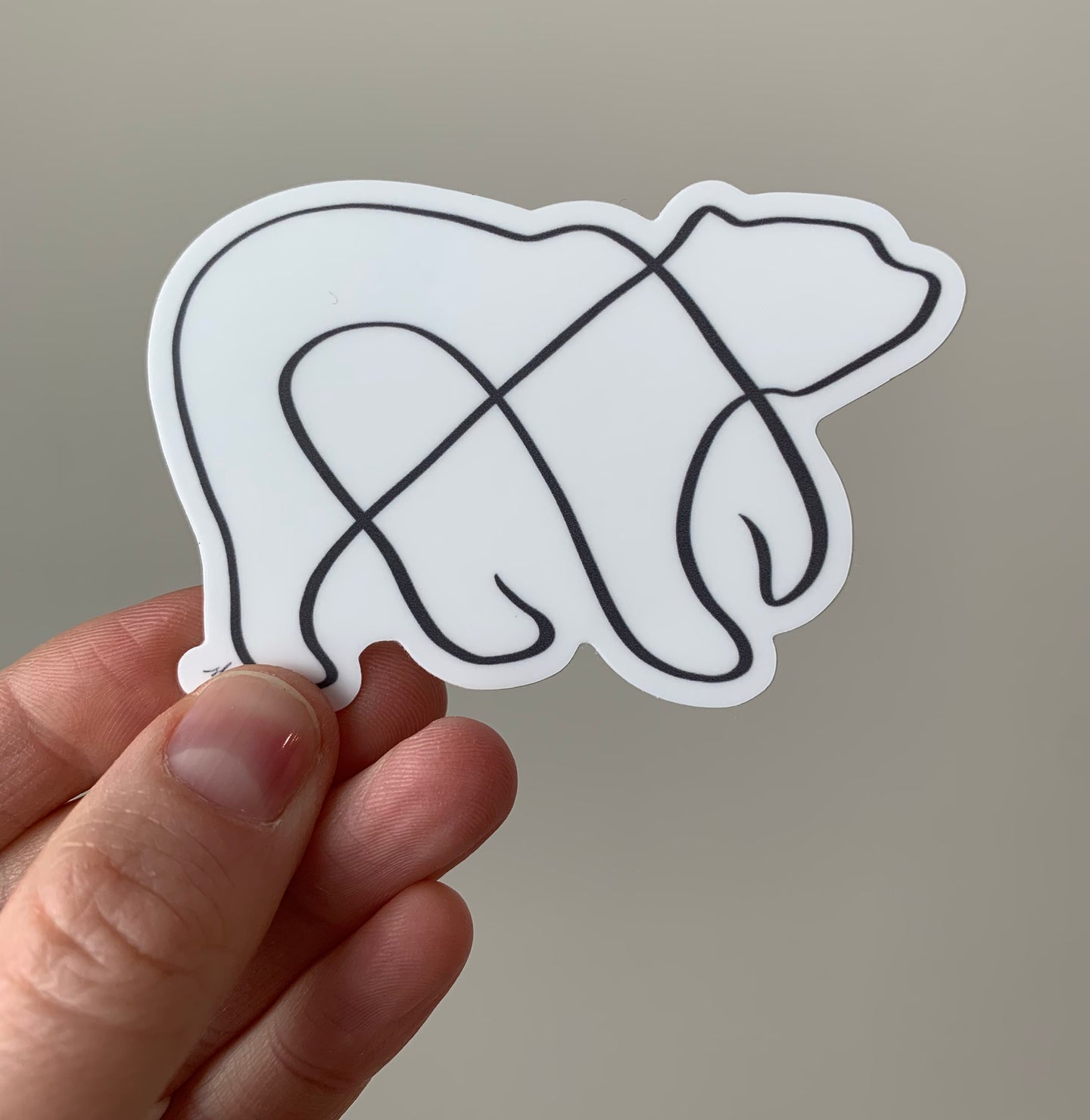 Bear One Line Drawing STICKER