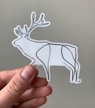 Load image into Gallery viewer, Elk One Line Drawing STICKER
