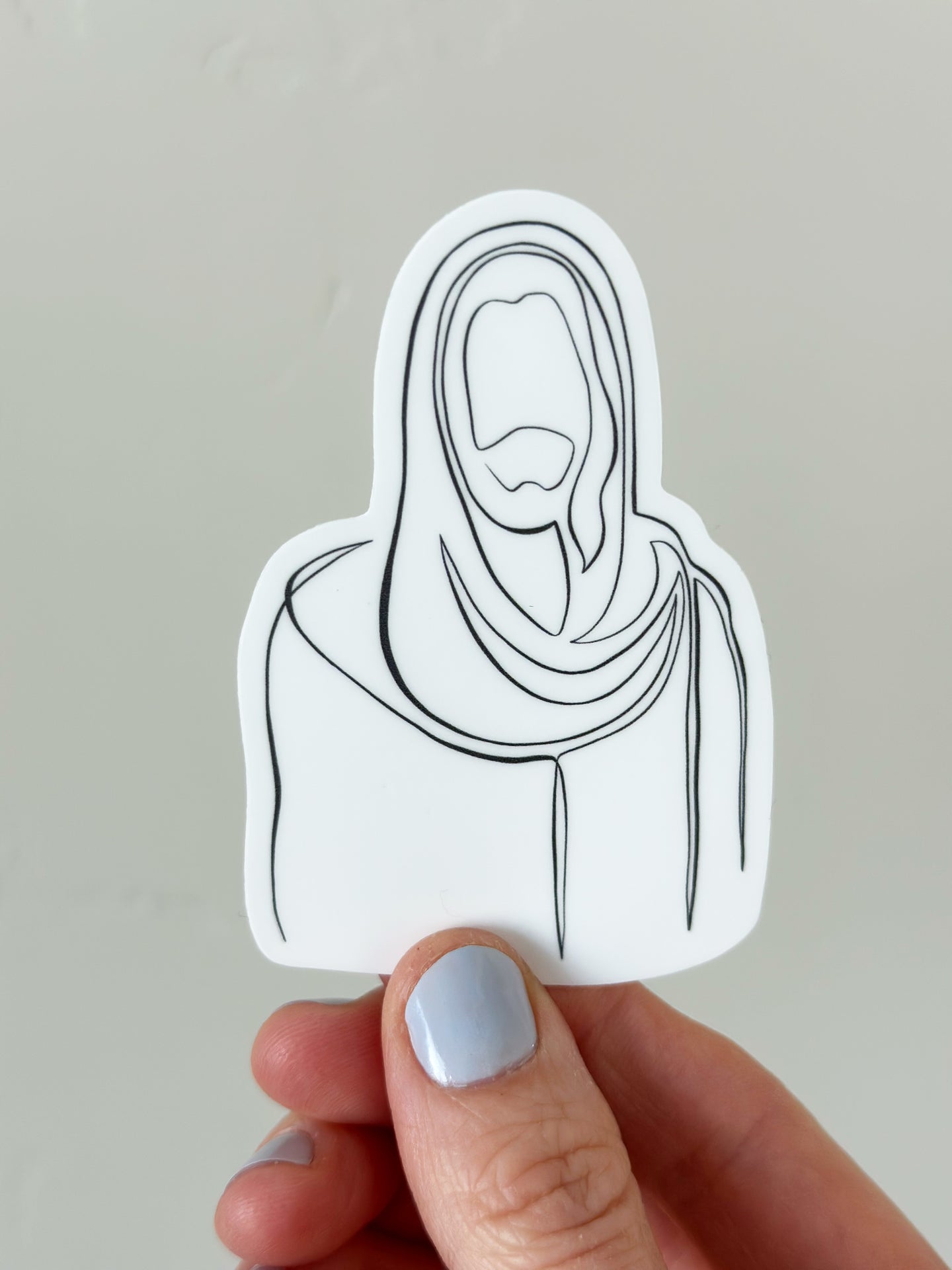 Jesus Christ One Line Drawing Sticker